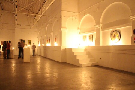 vernissage  clairage aux bougies