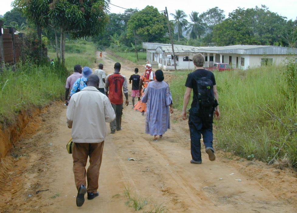en descendant de la colline vers Mangamba